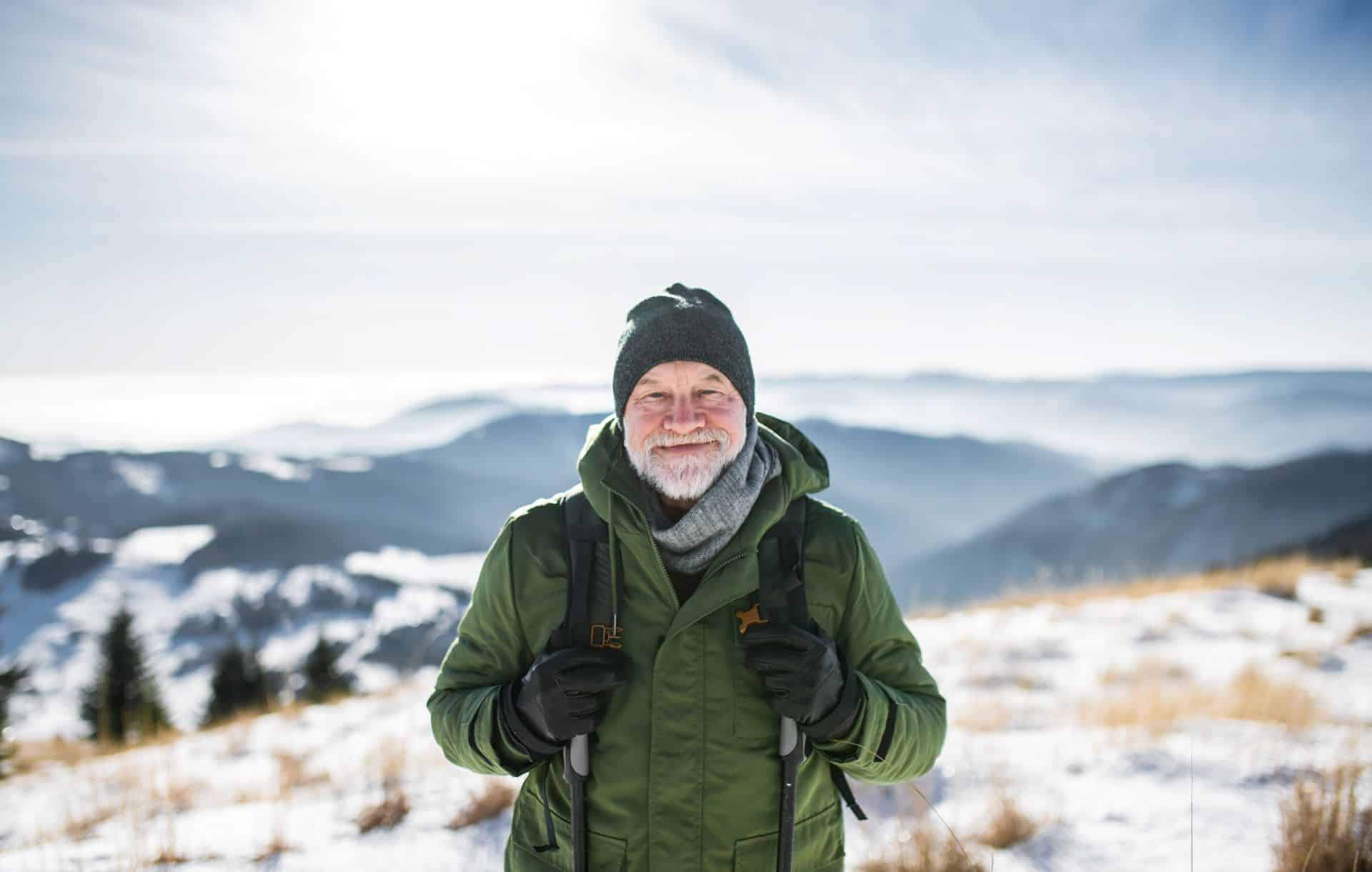 Baby Alpaka Wolle beim Winterwandern